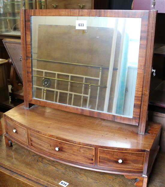 Regency mahogany bowfront toilet mirror